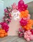 Pink and Orange Balloons 60PCS 12 inch Orange Hot Pink Light Pink Latex Balloons with Ribbons for Party Decoration